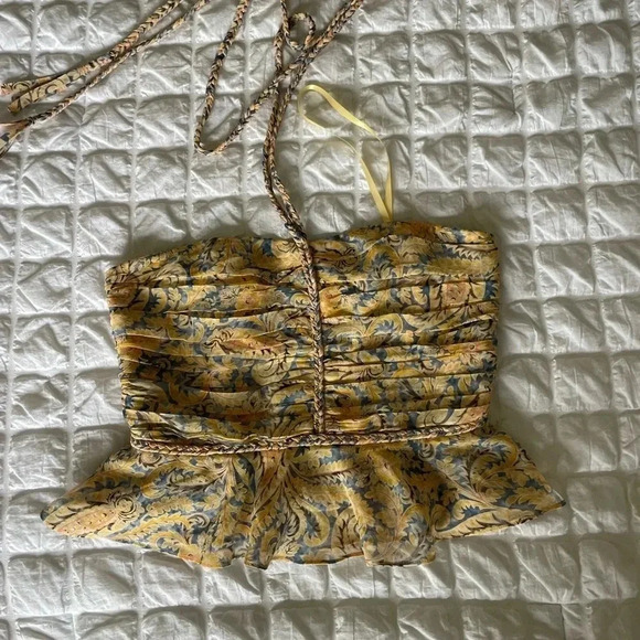 Veronica Beard Arienne Gathered halter neck top - Picture 6 of 12